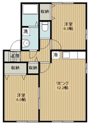 フラッツ八国の物件間取画像